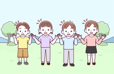 仲良しの子どもたち