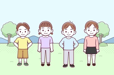 仲良しの子どもたち