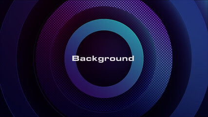 Abstract background with glowing circles. Abstract blue-purple banner template. Vector background. Modern abstract Background for Web, social media.