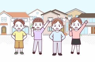 Fototapeta premium 仲良しの子どもたち