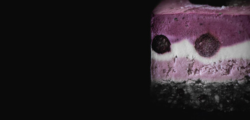 cheesecake black background