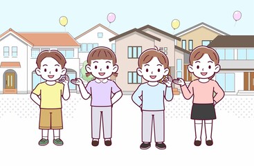 仲良しの子どもたち