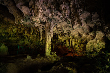 Los Tres Ojos -crystal water blue lake in limestone cave in Santo Domingo, Dominican Republic