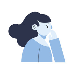 woman depressant character