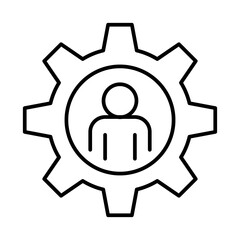 Monochrome linear regulation icon vector illustration business managing control development
