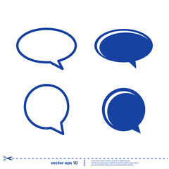speech bubble talk icon logo concept