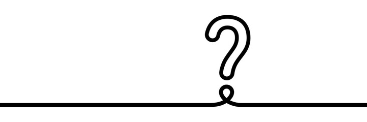 Question mark line. Vector illustration.