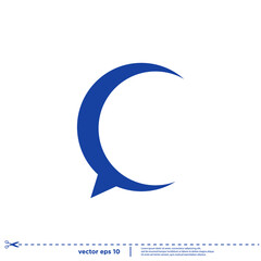 speech bubble talk icon logo concept