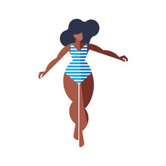 afro woman with swimsuit