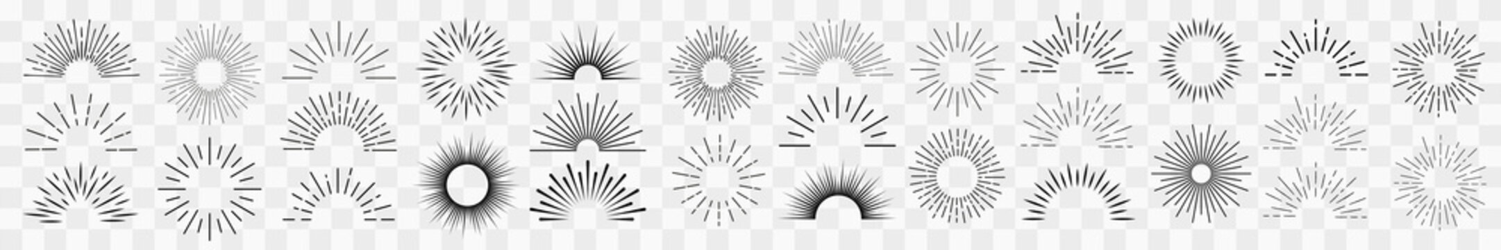 Sunburst element radial stripes or sunburst backgrounds