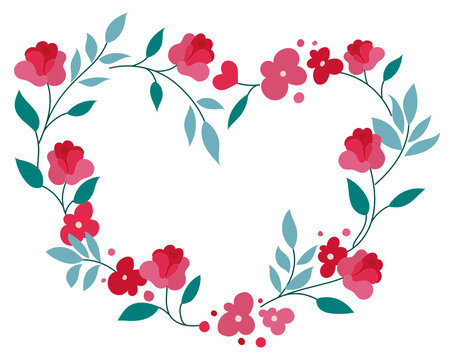 Heart Flower Wreath