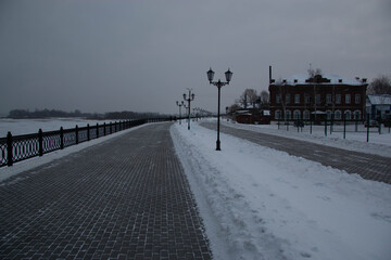 embankment in the city of Sarapul