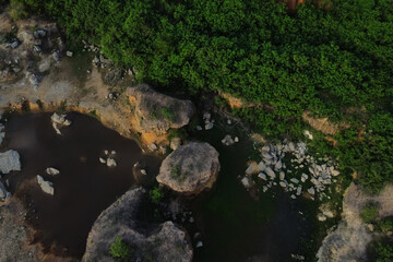 Dry River in summer and will see a lot of rock in river.