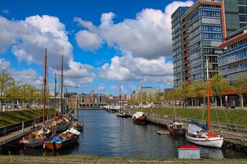 The port of Kiel in Spring