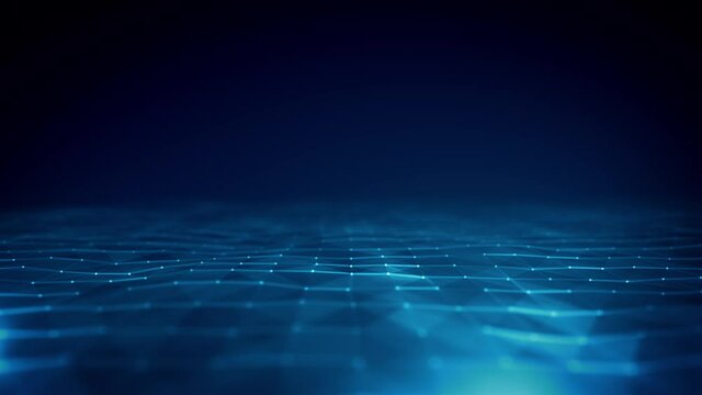 Abstract Plexus Geometrical Background Loop/ 4k animation of an abstract technology background with moving lines and dots for network digital data concept and communication seamless looping