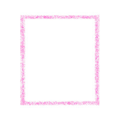 Sprayer frame pink. Empty photo frame on a white background.