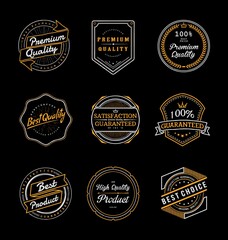 Set Of Vintage Quality Product Label