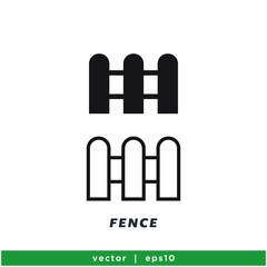 fence icon vector symbol