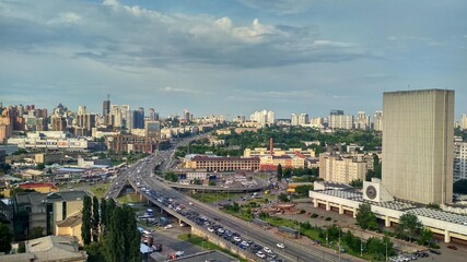 view of the city. City.