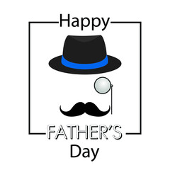 Happy fathers day card design. Vector illustration.