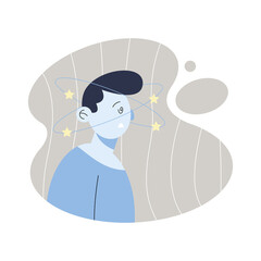man dizziness sick