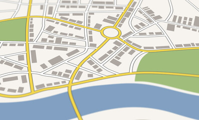 A generic city map illustration