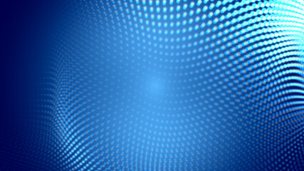 Dot white blue wave light screen gradient texture background. Abstract  technology big data digital background. 3d rendering.