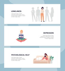 Alone sad girl in loneliness, stress and depression need in psychological help