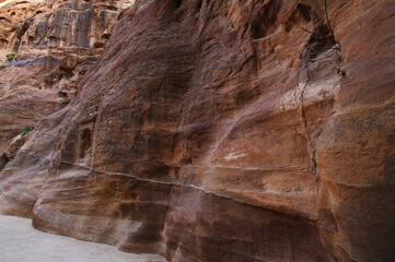 The Siq of Petra with its beautiful rocks