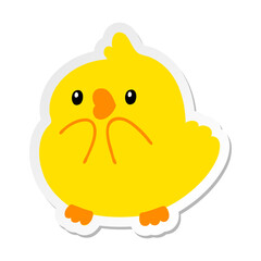cute surprised baby bird sticker