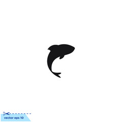 fish icon vector logo template