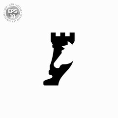 simple logo chess concept vector