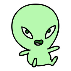 Obraz premium cute little alien