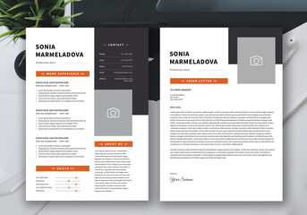 Feminine CV resume template 