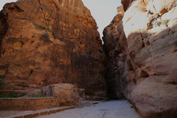 The Siq of Petra with its beautiful rocks