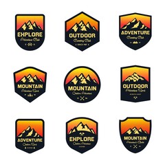 Outdoor Adventure Badge & Emblem Set