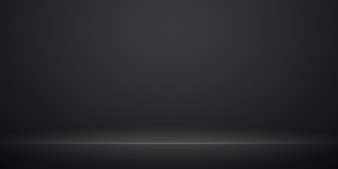 Abstract grey background. Empty room with spotlight effect. Graphic art design.