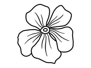 Hand drawing and sketch flower with line art illustration.