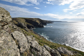 Fototapeta na wymiar Cliffs at Gurnard's Head Cornish Coast