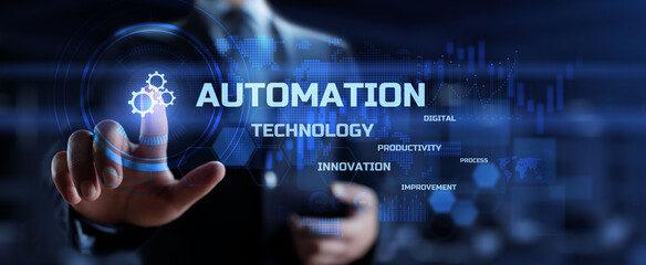 Automation of business and industrial process. Innovation technology concept