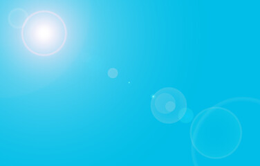 太陽が輝いている爽やかなイメージの背景イラスト