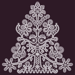 Vector White Lace Pattern