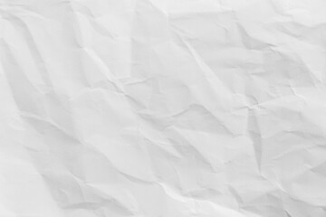 White crumpled recycled paper texture background for design