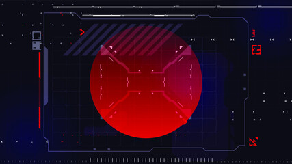 Modern cyberpunk poster. Futuristic Abstract HUD. Good for game UI. Vector Illustration EPS10