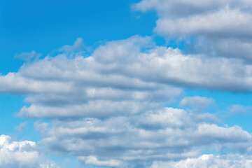 A pattern of clouds in a blue sky