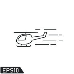 helicopter icon vector illustration logo template