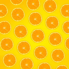 orange pattern on a yellow background.colorful idea concept