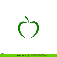 apple icon vector logo template