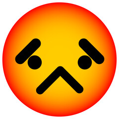 simple unhappy face circle