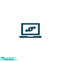 Fototapeta premium online banking icon symbol